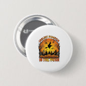 Badge Rond 5 Cm Citrouille Patch Halloween Sorcière Araignées Grav (Devant & derrière)