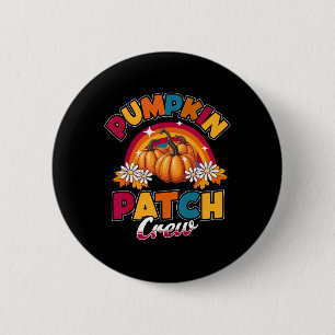 Badge Rond 5 Cm Citrouille Patw Crew Enfants Automne Thanksgiving