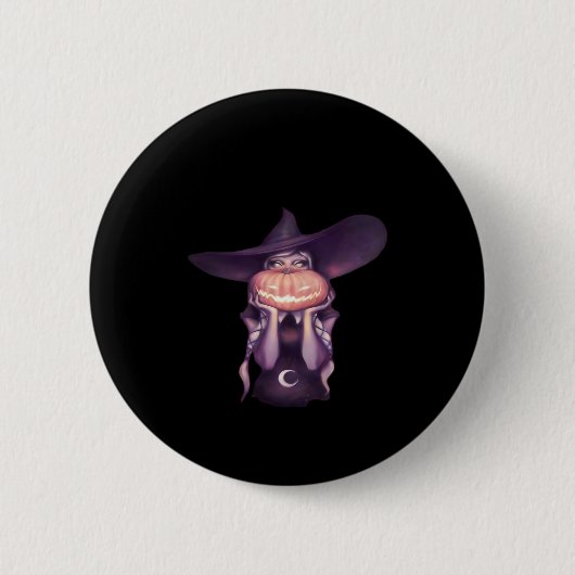 Badge Rond 5 Cm Citrouille Peekabo (Devant)