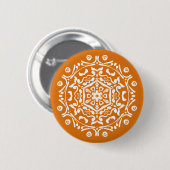 Badge Rond 5 Cm Citrouille Pie Mandala (Devant & derrière)