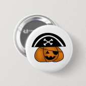 Badge Rond 5 Cm Citrouille pirate (Devant & derrière)