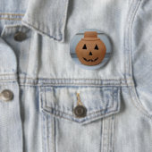 Badge Rond 5 Cm Citrouille principal (En situation)
