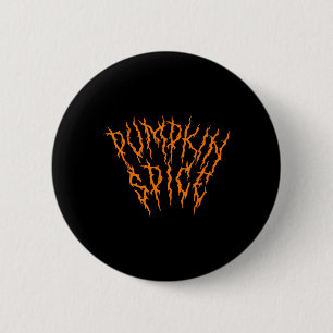 Badge Rond 5 Cm Citrouille Spice Fun Heavy Black Metal Music Hallo
