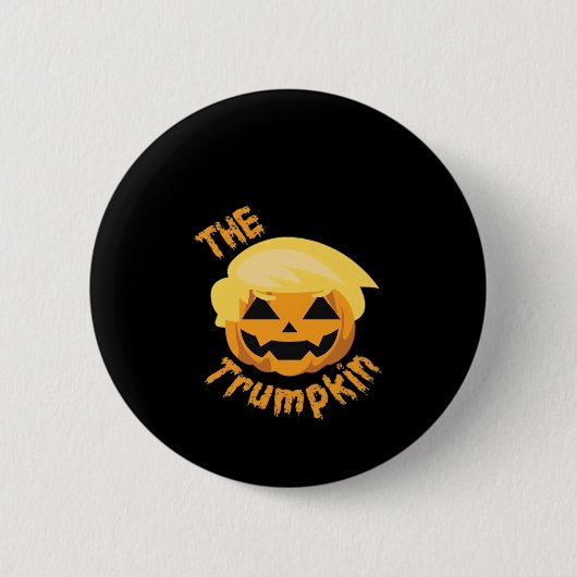 Badge Rond 5 Cm Citrouille Trumpkin Halloween Design - Costume Slo (Devant)