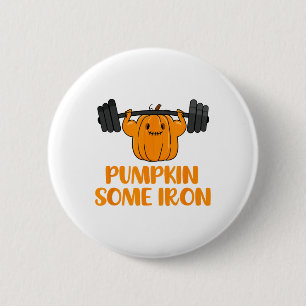Badge Rond 5 Cm Citrouille Un Peu De Fun Halloween Gym Entraînemen