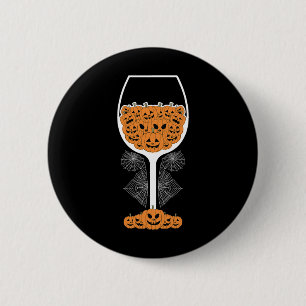 Badge Rond 5 Cm Citrouille Vin Gl Spider Web Costume facile Hallow