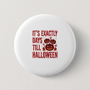 Badge Rond 5 Cm Citrouilles de compte à rebours d'Halloween Cimeti