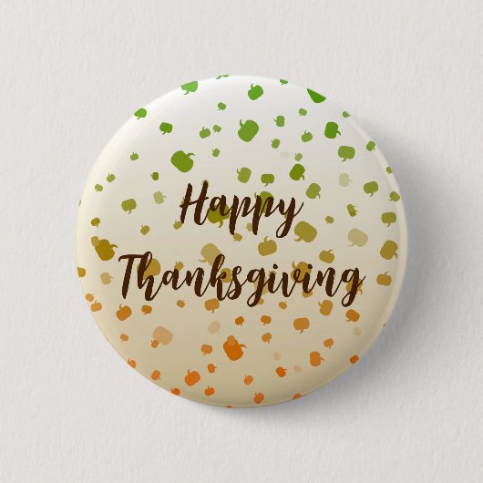 Badge Rond 5 Cm Citrouilles de Thanksgiving (Devant)