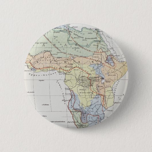 Badge Rond 5 Cm Civilisations de l'Afrique (Devant)