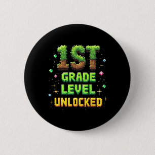 Badge Rond 5 Cm Ck À l'école Niveau 1re année Débloqué Garçons Jou