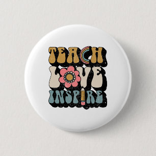 Badge Rond 5 Cm Ck To School Enseigner L'Amour Inspirer Les Enseig