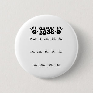Badge Rond 5 Cm Cl De 2038 Augmenter Avec Moi Empreinte À La Main