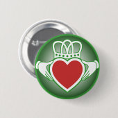 Badge Rond 5 Cm Claddagh (Devant & derrière)
