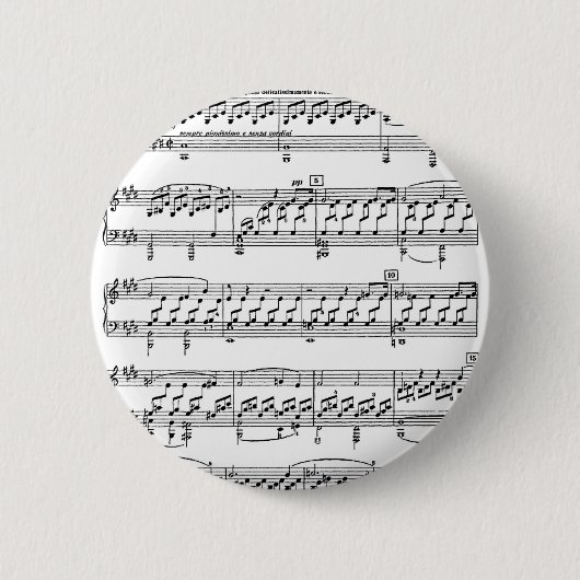 Badge Rond 5 Cm Clair de Lune-Sonate-Ludwig-Beethoven (Devant)