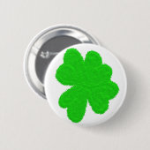 Badge Rond 5 Cm Clair shamrock chanceux trèfle St. Patrick's Day (Devant & derrière)