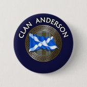 Badge Rond 5 Cm Clan Anderson Tartan Knot & Flag (Devant)