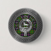 Badge Rond 5 Cm Clan Cochrane Crest & Tartan Knot (Devant)