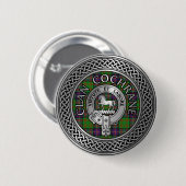 Badge Rond 5 Cm Clan Cochrane Crest & Tartan Knot (Devant & derrière)