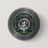 Badge Rond 5 Cm Clan Farquharson Crest & Tartan Knot (Devant)