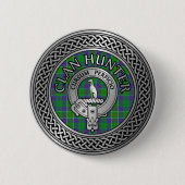 Badge Rond 5 Cm Clan Hunter Crest & Tartan Knot (Devant)