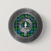 Badge Rond 5 Cm Clan Lamont Crest & Tartan Knot (Devant)