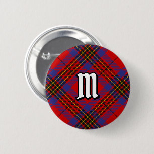 Badge Rond 5 Cm Clan Leslie Red Tartan