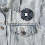 Badge Rond 5 Cm Clan MacKay Blue Tartan (En situation)