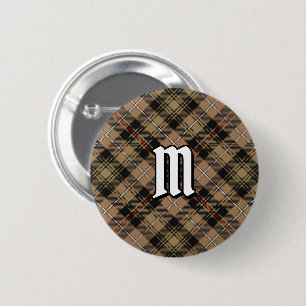 Badge Rond 5 Cm Clan MacKenzie Chasse Brown Tartan Bouton