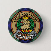 Badge Rond 5 Cm Clan MacLaren Crest sur Tartan (Devant)