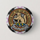 Badge Rond 5 Cm Clan MacPherson Crest sur le tatan de robe (Devant)