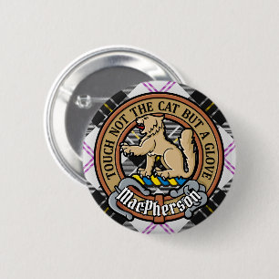 Badge Rond 5 Cm Clan MacPherson Crest sur le tatan de robe
