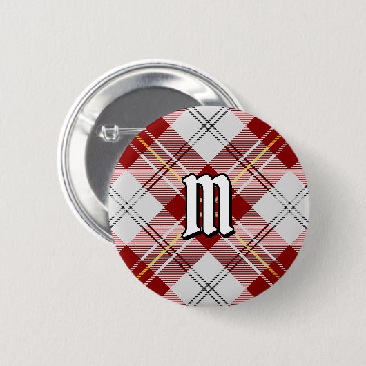 Badge Rond 5 Cm Clan MacPherson rouge robe tatan bouton (Devant & derrière)