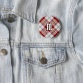 Badge Rond 5 Cm Clan MacPherson rouge robe tatan bouton (En situation)
