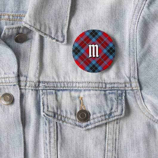 Badge Rond 5 Cm Clan MacTavish Tartan (En situation)