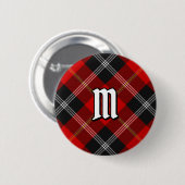 Badge Rond 5 Cm Clan Marjoribanks Bouton Tartan (Devant & derrière)