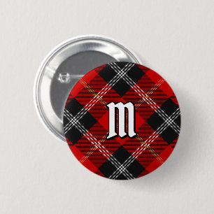 Badge Rond 5 Cm Clan Marjoribanks Bouton Tartan