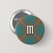 Badge Rond 5 Cm Clan Wilson Ancienne Tartan (Devant & derrière)