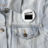 Badge Rond 5 Cm Clappeur de films (En situation)