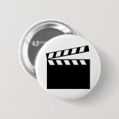 Badge Rond 5 Cm Clappeur de films (Devant & derrière)