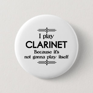 Badge Rond 5 Cm Clarinet