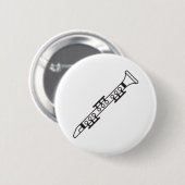 Badge Rond 5 Cm Clarinet (Devant & derrière)