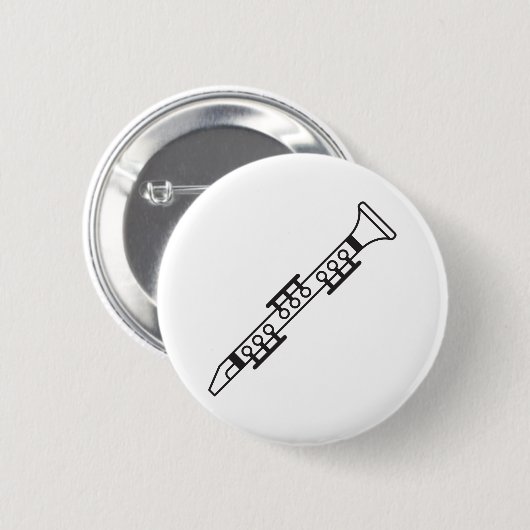 Badge Rond 5 Cm Clarinet (Devant & derrière)
