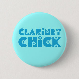 Badge Rond 5 Cm Clarinet Chick