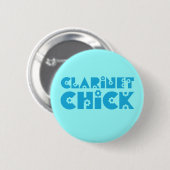 Badge Rond 5 Cm Clarinet Chick (Devant & derrière)