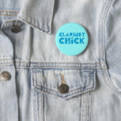 Badge Rond 5 Cm Clarinet Chick (En situation)