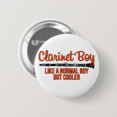 Badge Rond 5 Cm Clarinet garçon comme un garçon normal mais Glaciè (Devant & derrière)