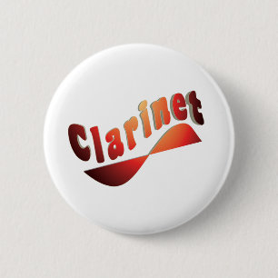 Badge Rond 5 Cm Clarinet ondulé