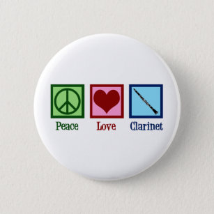 Badge Rond 5 Cm Clarinets d'amour pour la paix