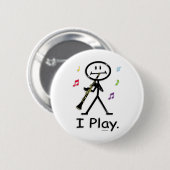 Badge Rond 5 Cm Clarinette (Devant & derrière)