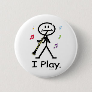 Badge Rond 5 Cm Clarinette